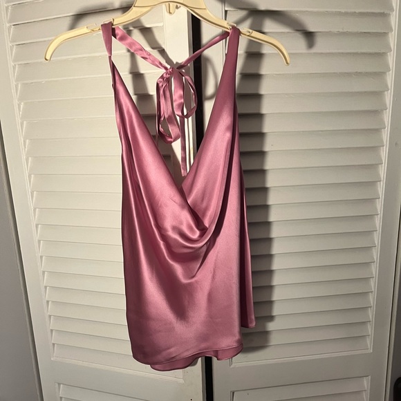 NWT Cami NYC 100% silk Pink halter top -XS - Picture 5 of 6